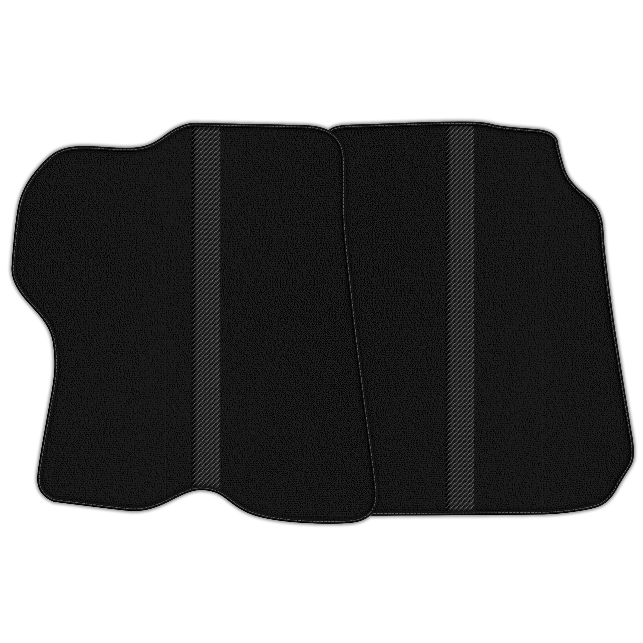 Custom Black Floor Mats with Leather Line for Ferrari FF (2011-2016)