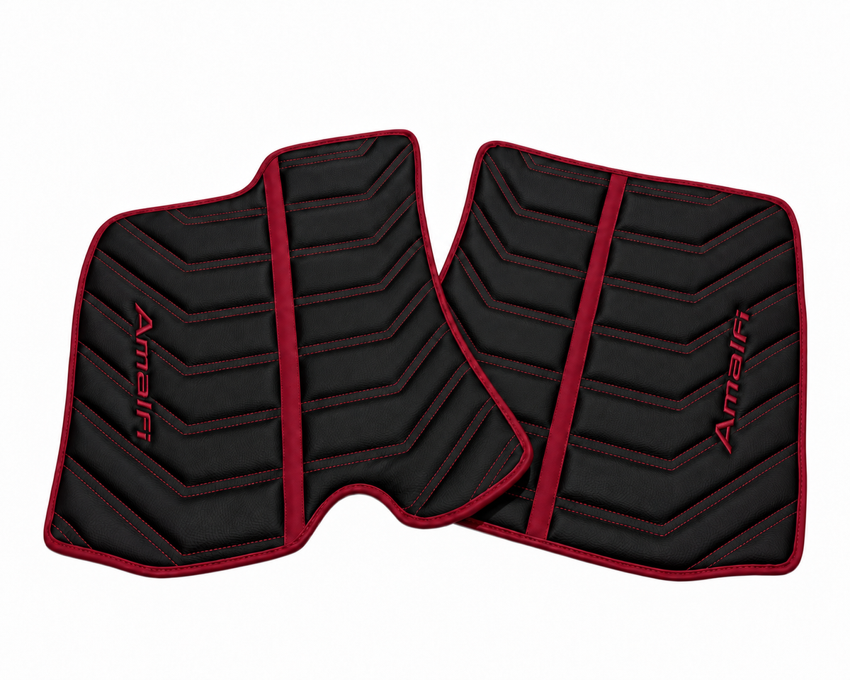 Customizable Leather Trunk Floor Mats with Single Diamond Pattern for Ferrari Roma (2021-2027)