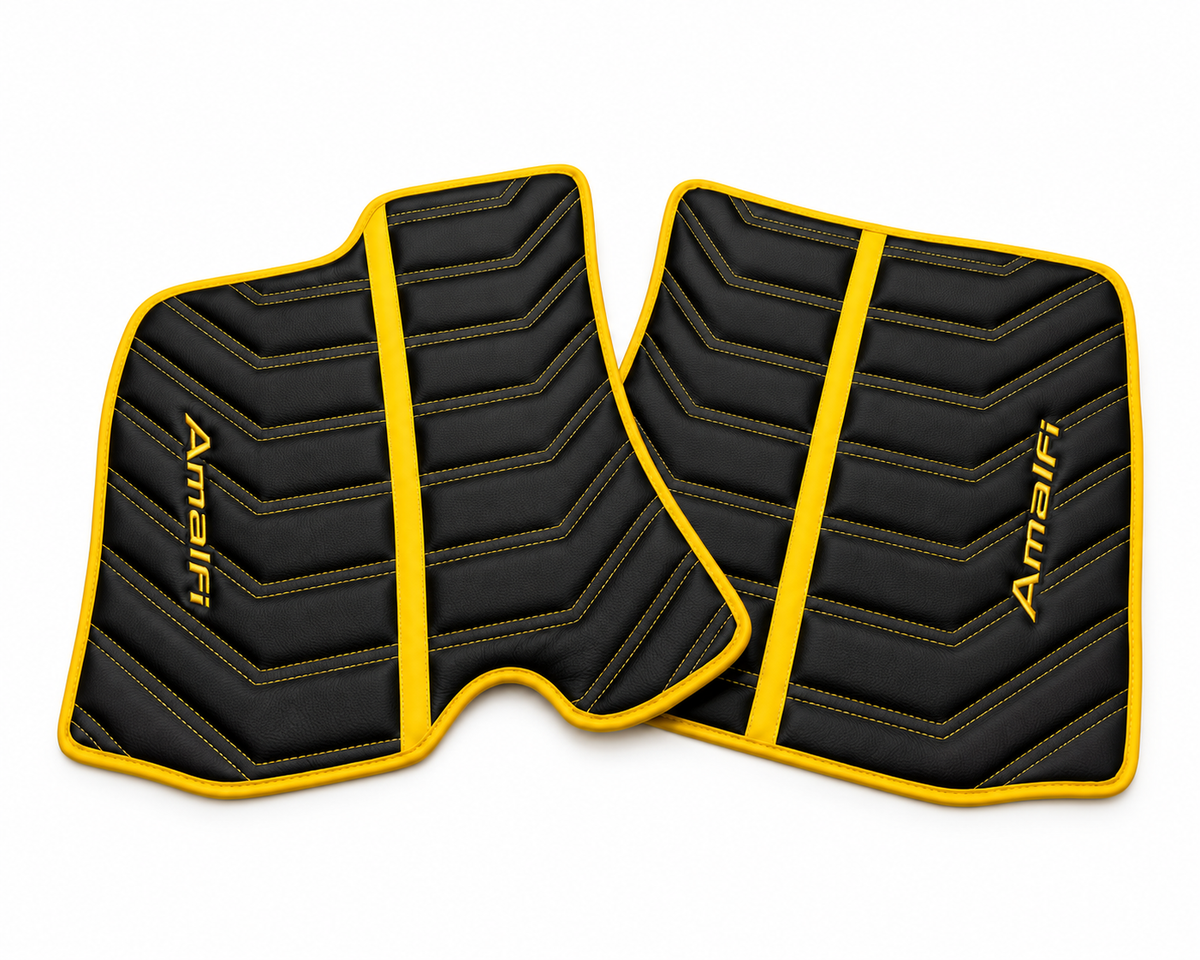 Customizable Leather Trunk Floor Mats with Single Diamond Pattern for Ferrari Roma (2021-2027)