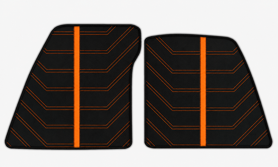 Black Leather Floor Mats for Ferrari 849 Testarossa (2026-2027)