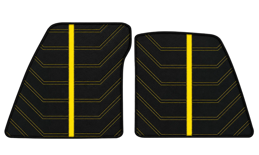 Black Leather Floor Mats for Ferrari 849 Testarossa (2026-2027)