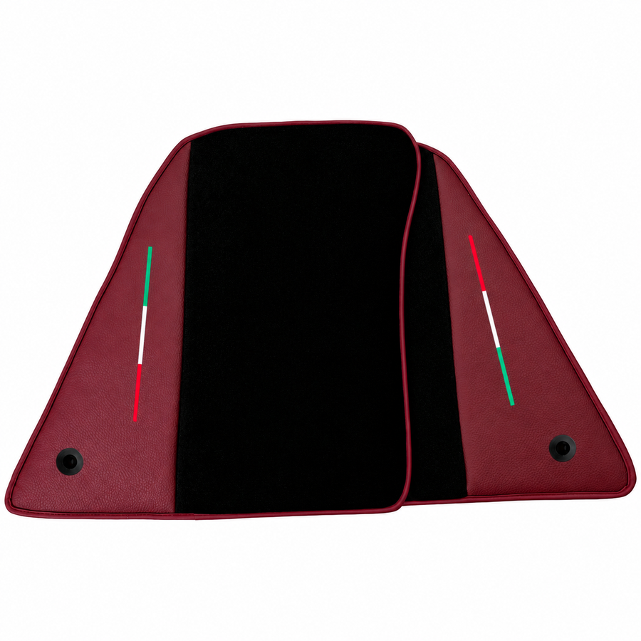 Black Floor Mats for Ferrari 849 Testarossa (2026-2027) with Custom Leather