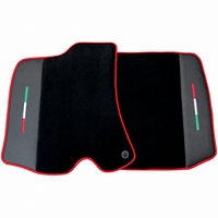 Black Floor Mats for Ferrari Amalfi (2025-2027) with Leather