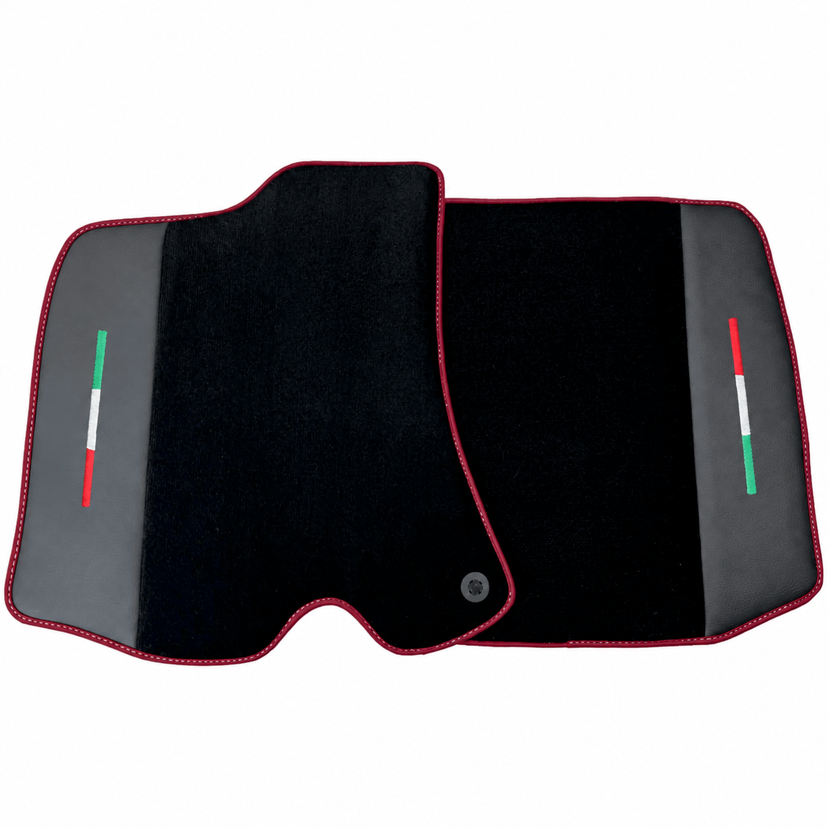 Black Floor Mats for Ferrari Amalfi (2025-2027) with Leather
