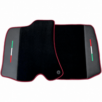 Black Floor Mats for Ferrari Amalfi (2025-2027) with Leather