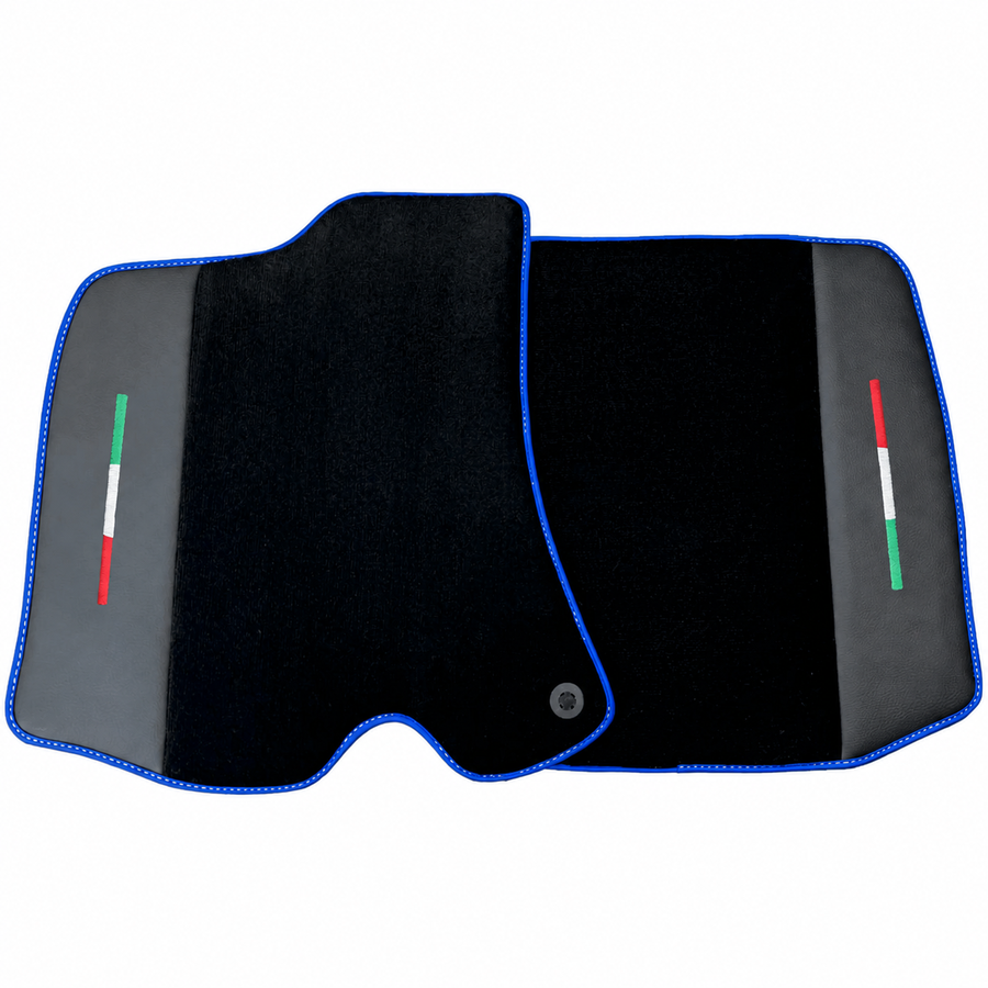 Black Floor Mats for Ferrari Amalfi (2025-2027) with Leather