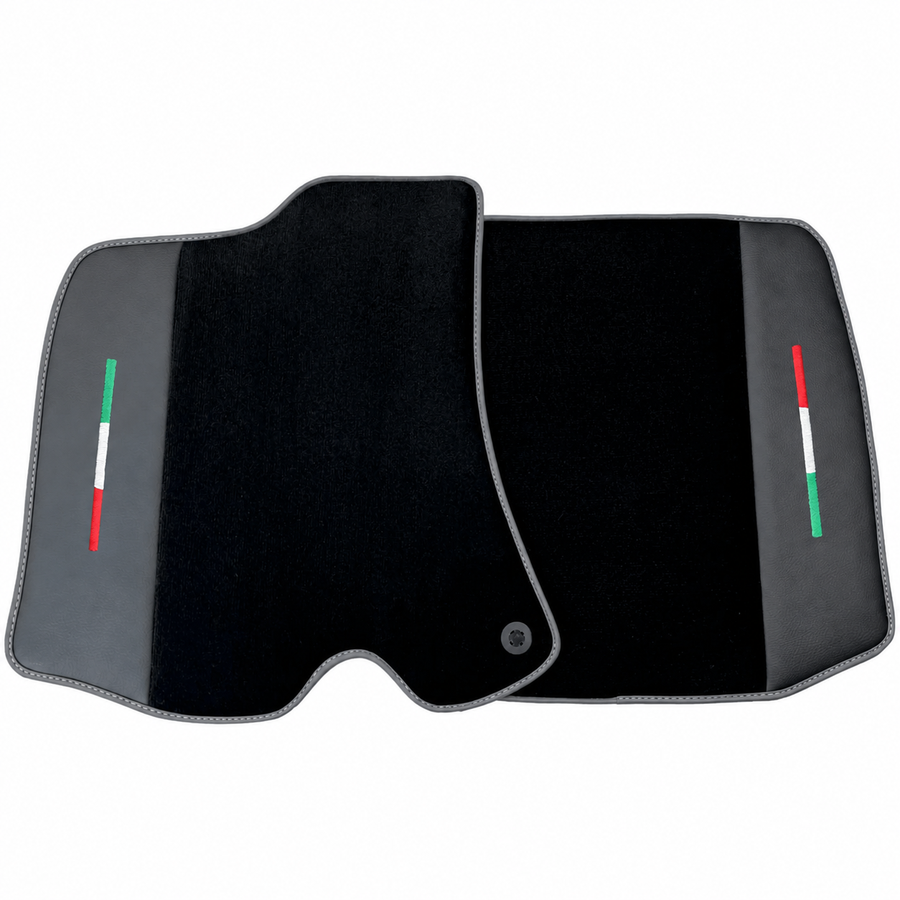 Black Floor Mats for Ferrari Amalfi (2025-2027) with Leather