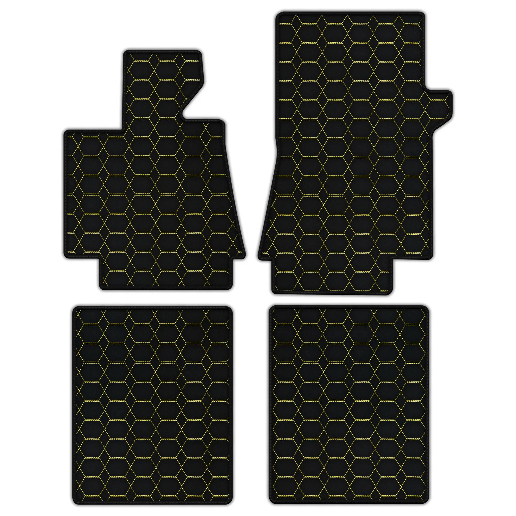 Customizable Leather Floor Mats with Hexagon Hex Pattern for Bentley Arnage T (1998-2009)