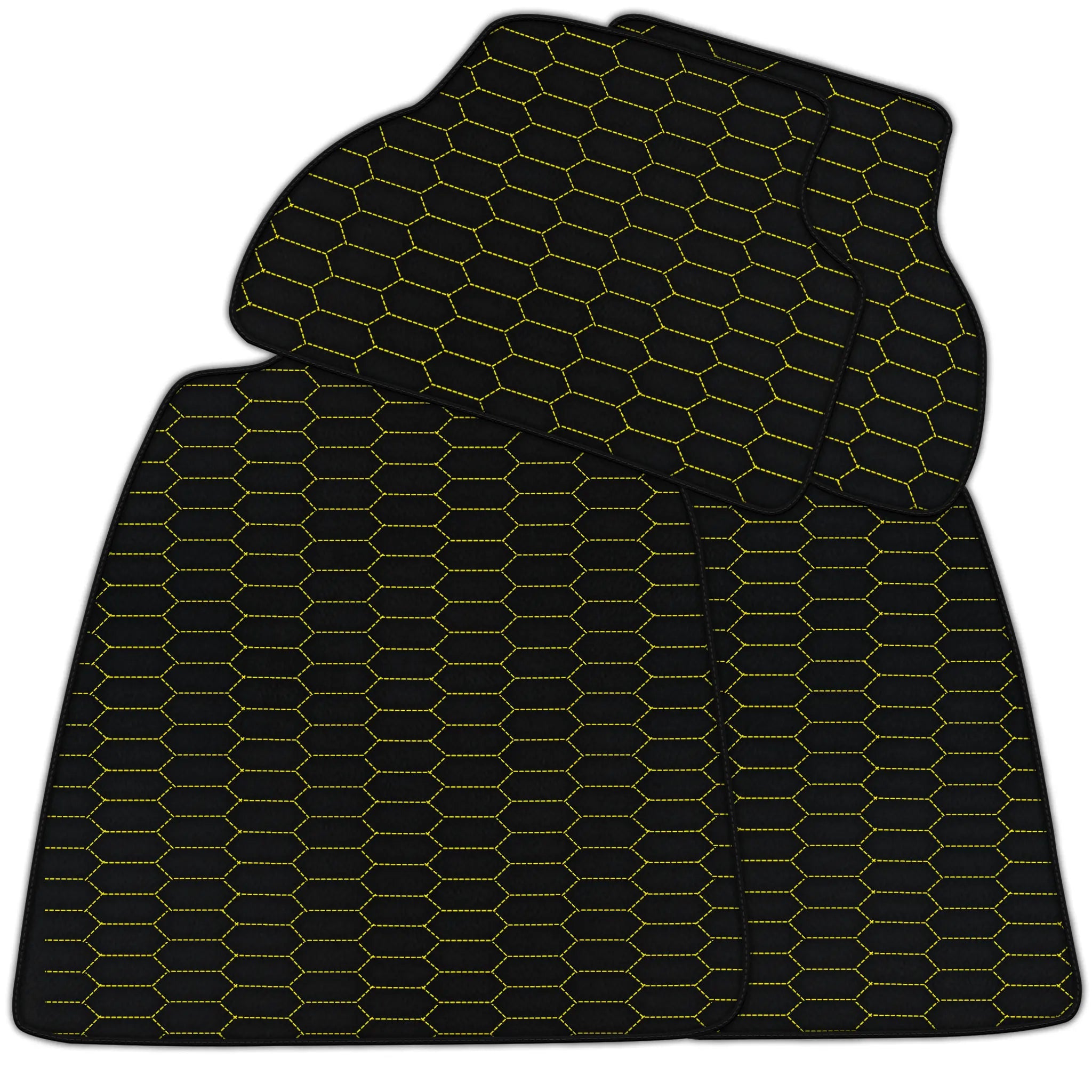 Customizable Leather Floor Mats with Raptor Hex Pattern for Audi A1 - 3-door Hatchback (2010-2018)