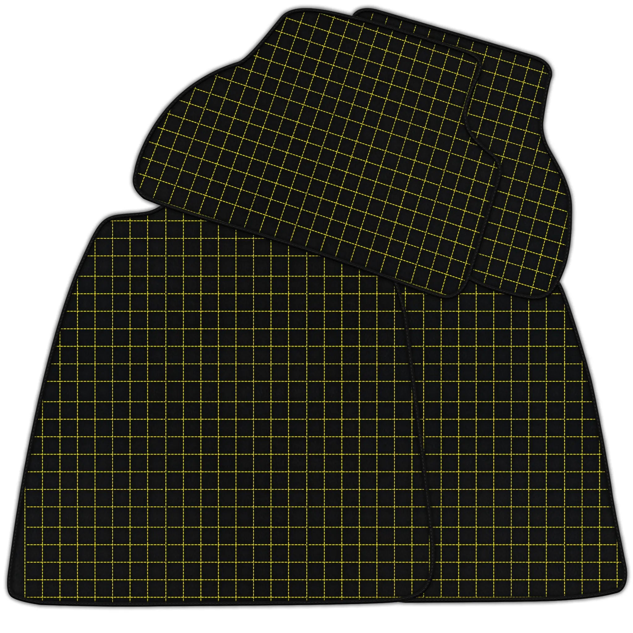 Customizable Leather Floor Mats with Square Pattern for Audi A1 - 3-door Hatchback (2010-2018)