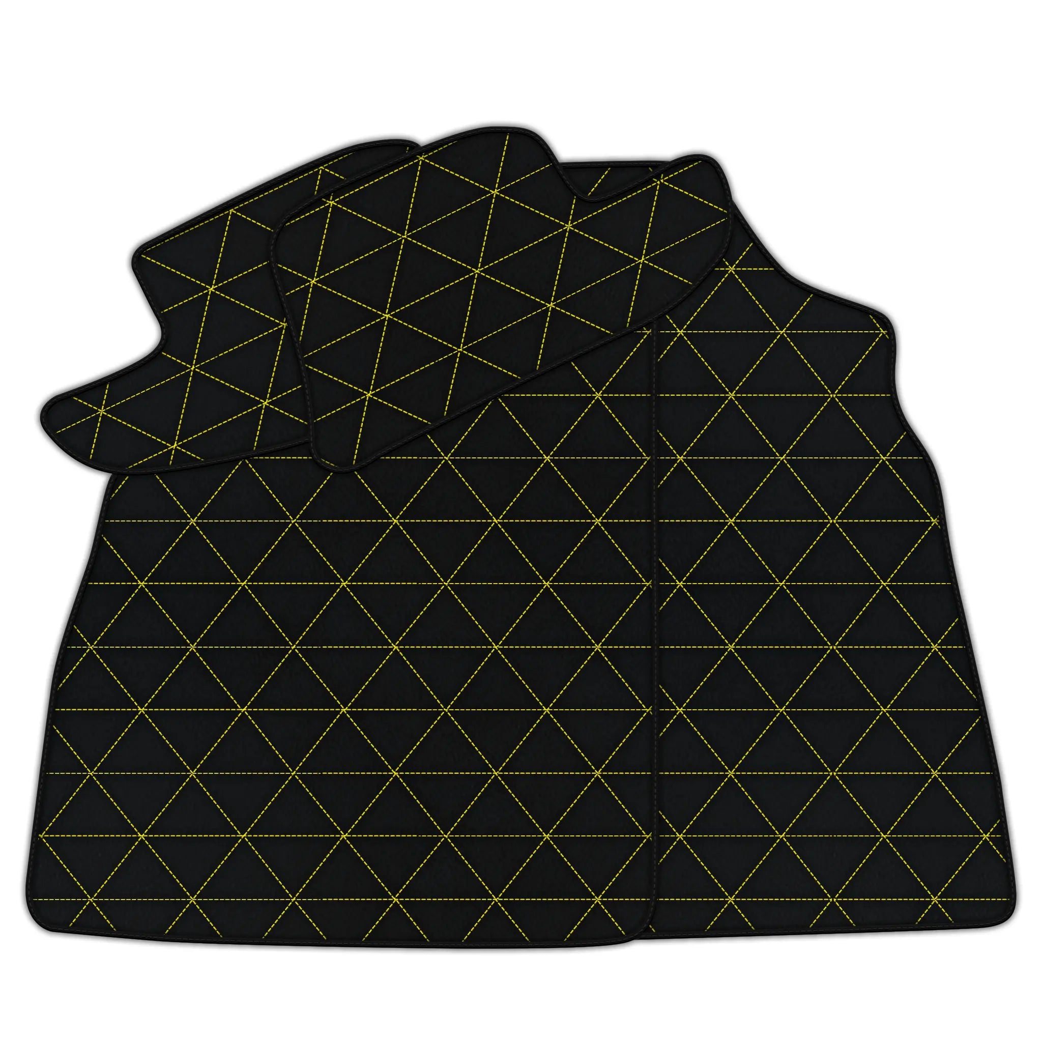 Customizable Leather Floor Mats with Triangle Pattern for Bentley Continental GT (2011-2018)
