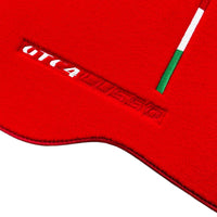 Red Floor Mats for Ferrari GTC4 Lusso (2016-2023) Italian Edition - AutoWin