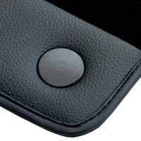 Black Floor Mats for Ferrari 488 Pista Spider 2019-2021 with Leather - AutoWin