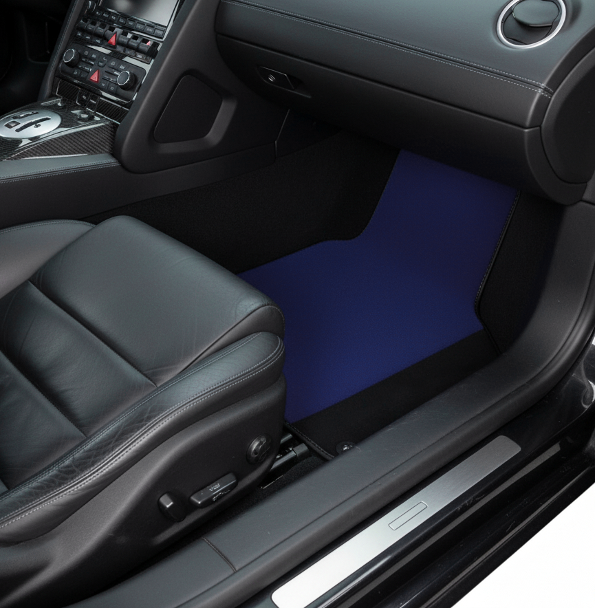 Interior look of floor mats for Lamborghini Gallardo With Alcantara Leather
