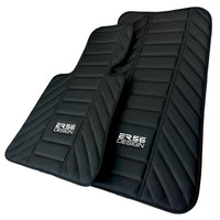 Black Leather Floor Mats for Rolls Royce Shadow (1965-1977) ER56 Design - AutoWin