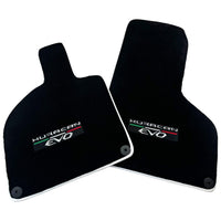 Black Floor Mats for Lamborghini Huracan EVO (2014-2023) with White Trim - AutoWin
