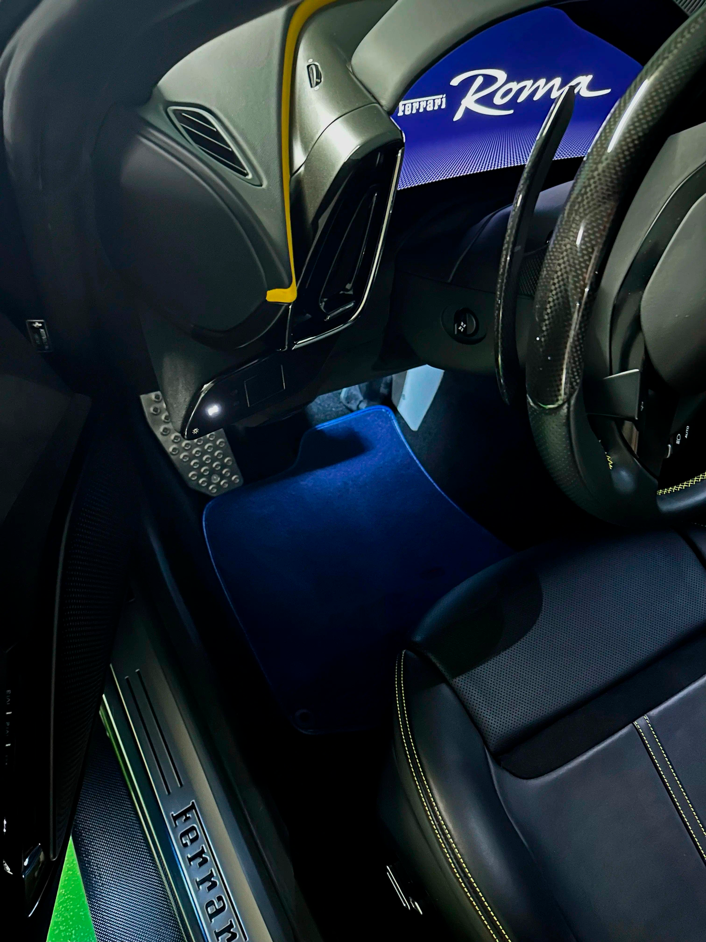 Dark Blue Floor Mats for Ferrari Roma (2021-2024)