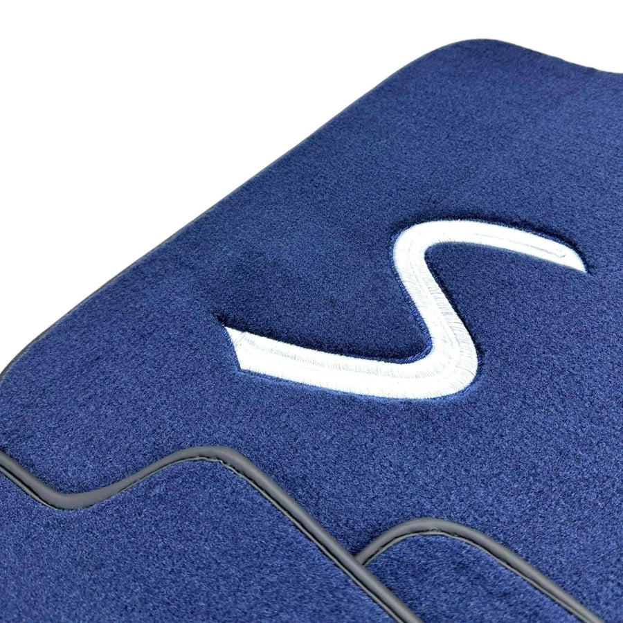 Dark Blue Floor Mats for Mini Cabrio F57 Convertible (2016-2023) - AutoWin