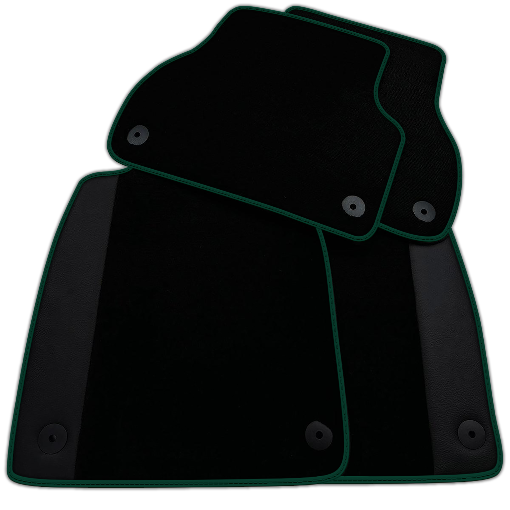 Customizable Black Floor Mats for Audi A6 - C6 Sedan Facelift (2008-2011)