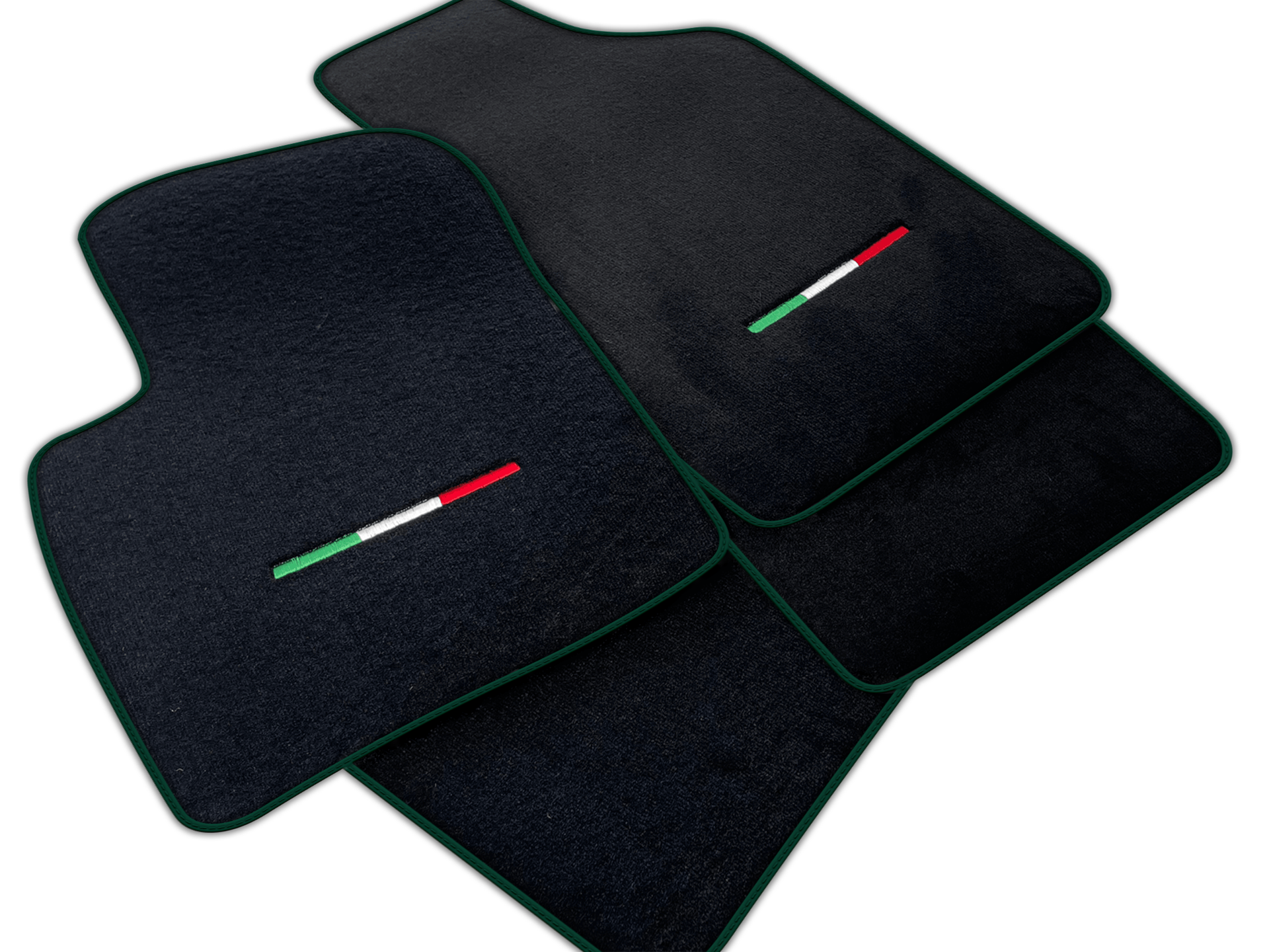Italian Edition Black Floor Mats for Fiat 500 (2015-2020)