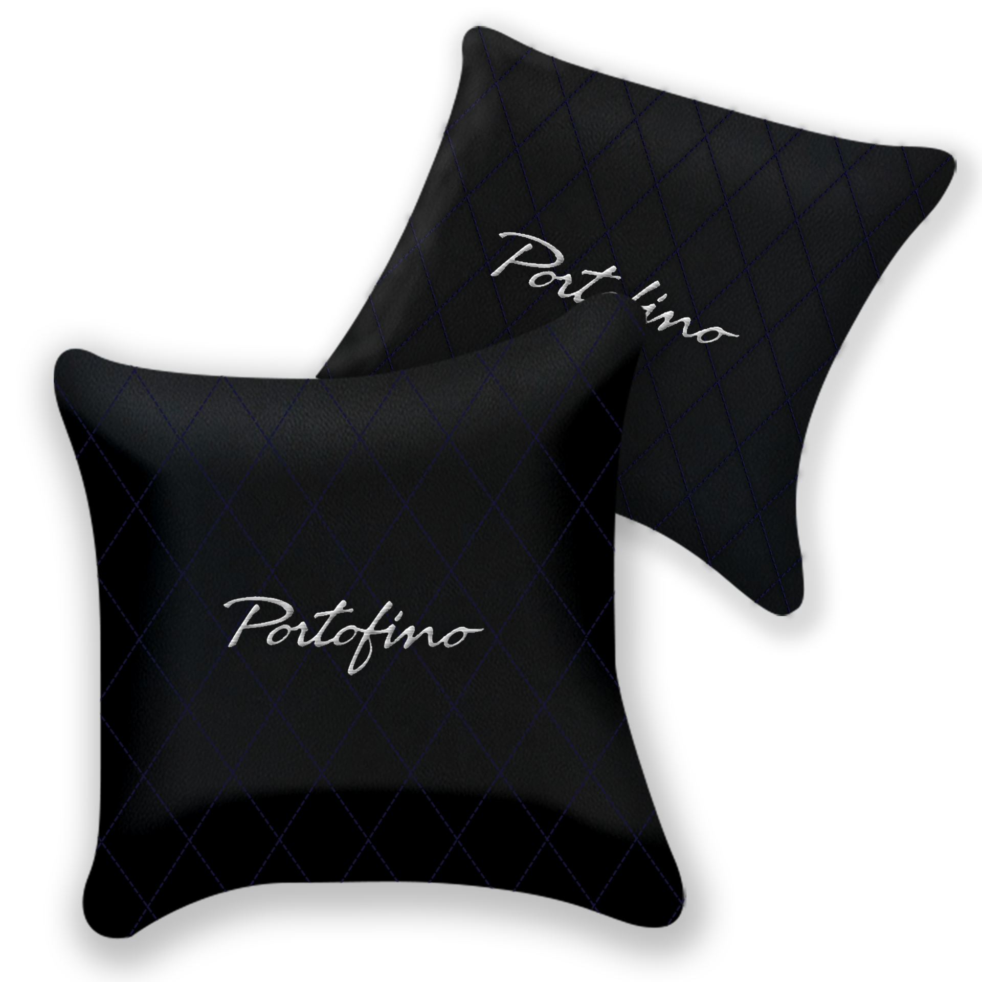 Customizable Black Leather Pillows for Ferrari 812 Superfast | 2-Pack