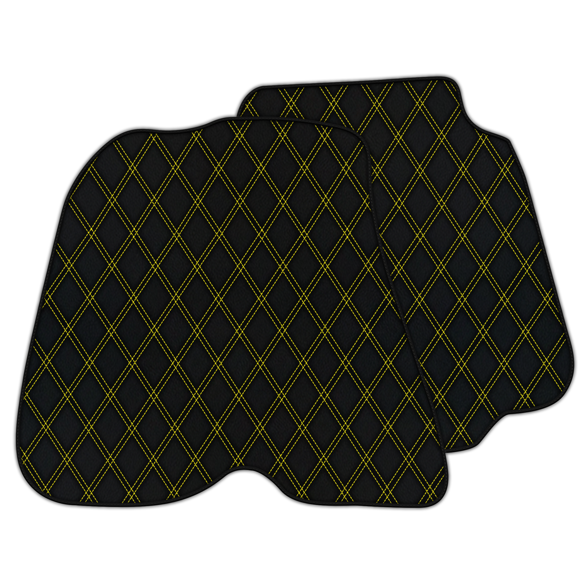 Customizable Leather Floor Mats with Double Diamond Pattern for Ferrari 812 GTS (2018-2023)