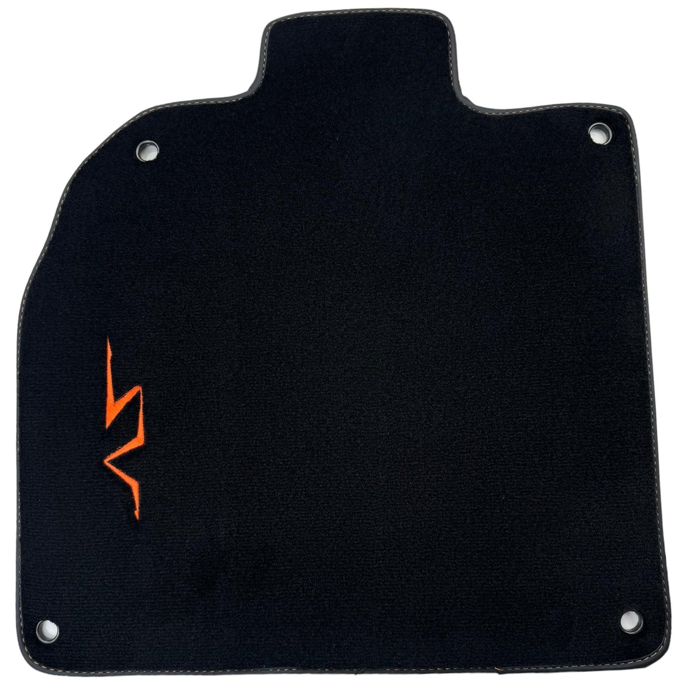 Black Floor Mats for Lamborghini Aventador SV | Orange Edition - AutoWin