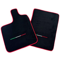 Black Floor Mats for Ferrari Purosangue Long with Red Trim | Italian Edition - AutoWin