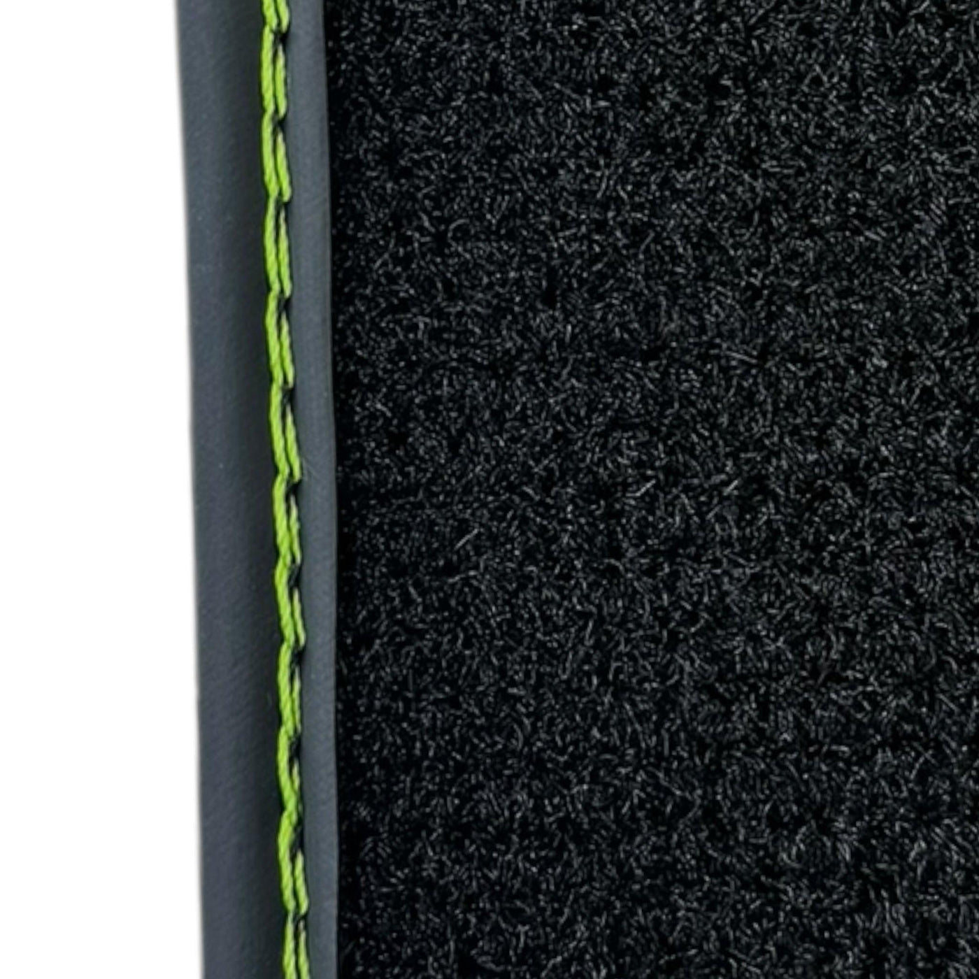 Black Floor Mats for Lamborghini Huracan Tecnica with Alcantara Leather | Green Edition - AutoWin