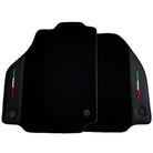Black Floor Mats for Ferrari 488 Pista Spider 2019-2021 with Leather - AutoWin
