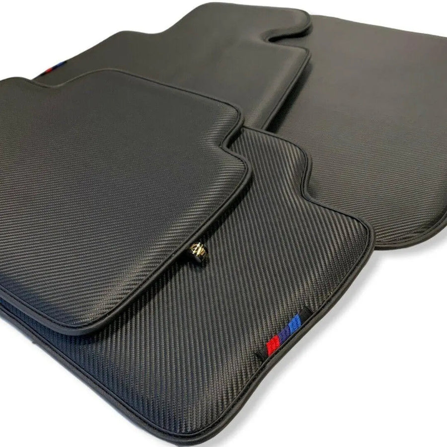 Floor Mats For BMW U06 (2022-2026) Autowin Brand Carbon Fiber Leather - AutoWin