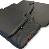 Floor Mats For BMW M3 G81 Touring (2022-2026) Autowin Brand Carbon Fiber Leather - AutoWin