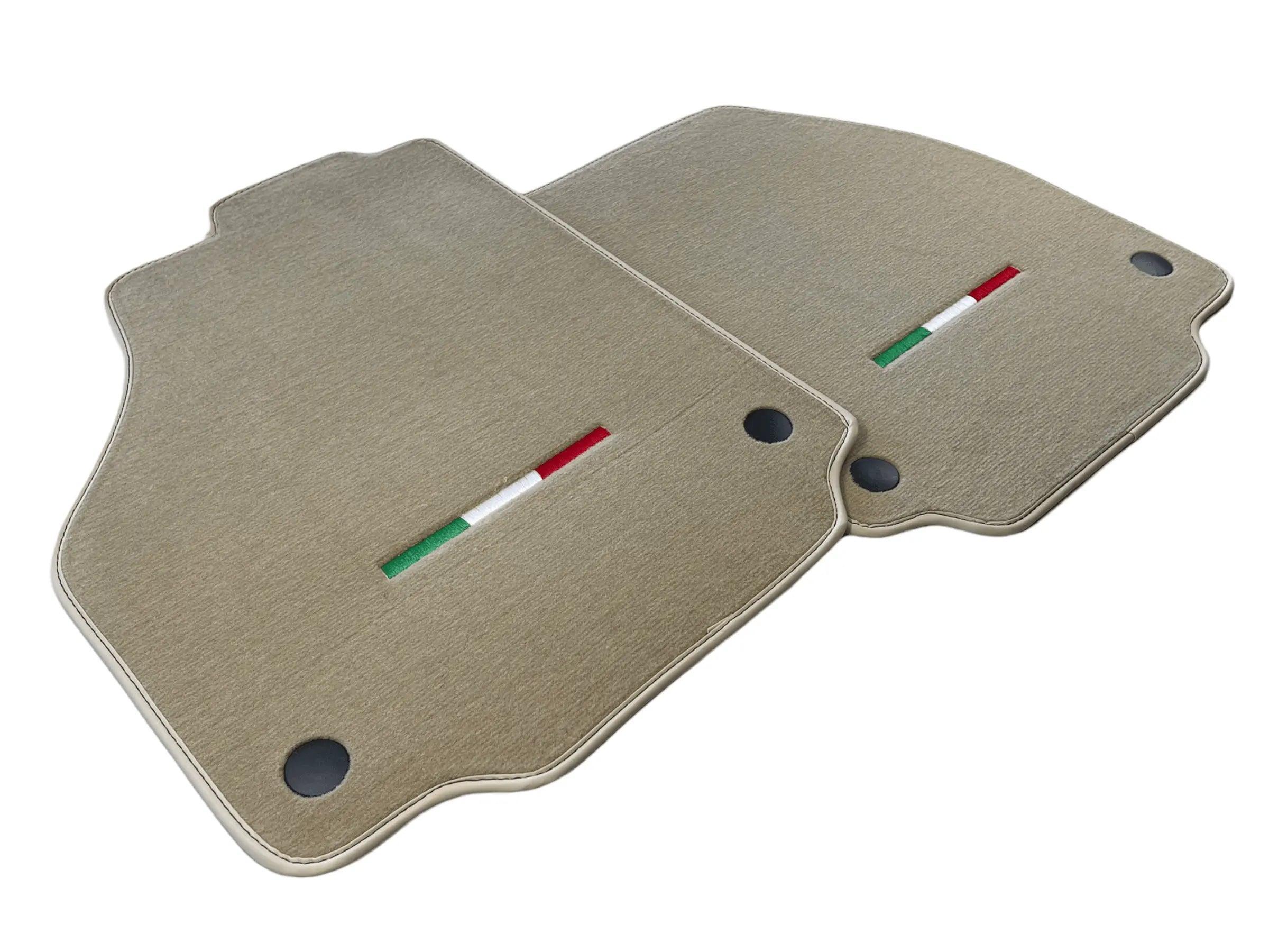 Floor Mats For Ferrari 488 Pista Spider (2019-2021) Beige Autowin Brand Italian Edition - AutoWin