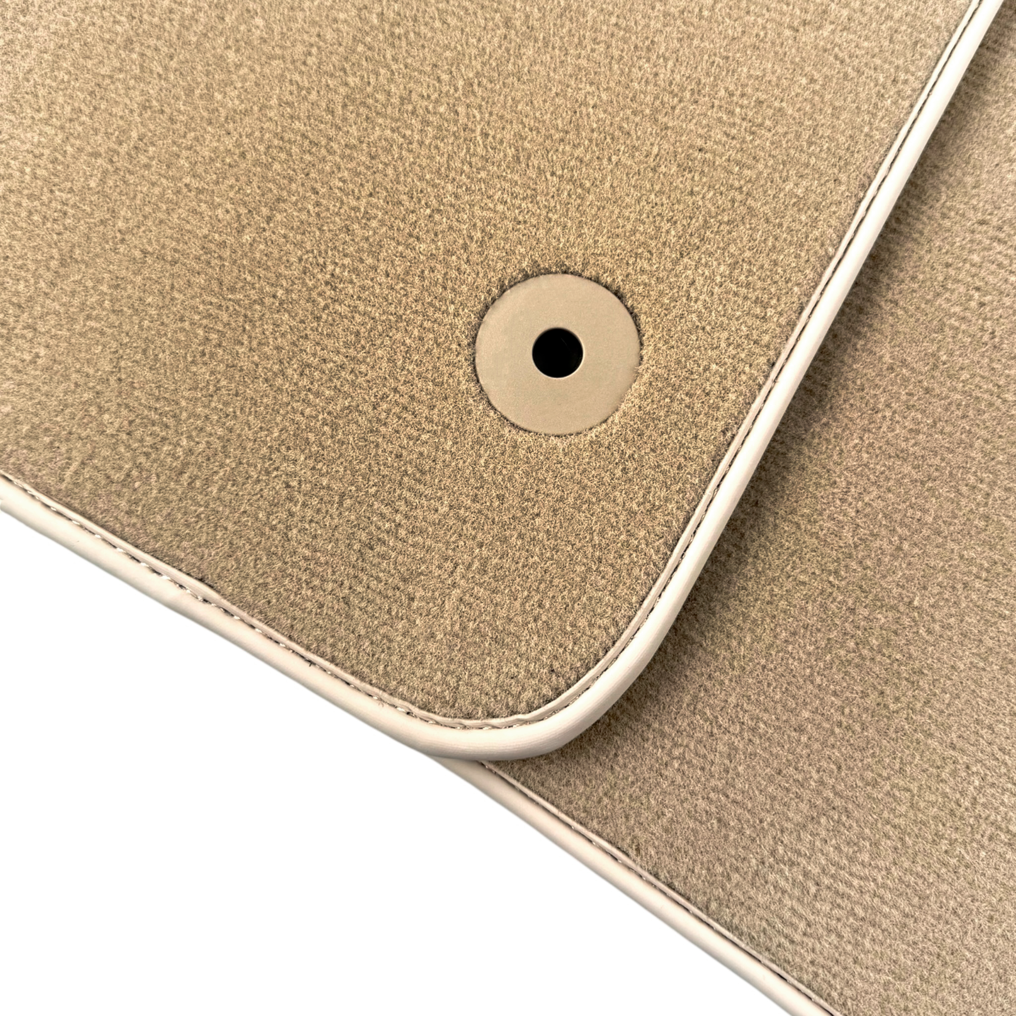 Beige Car Floor Mats for Porsche Cayenne GTS (2003-2010) with Alcantara Leather