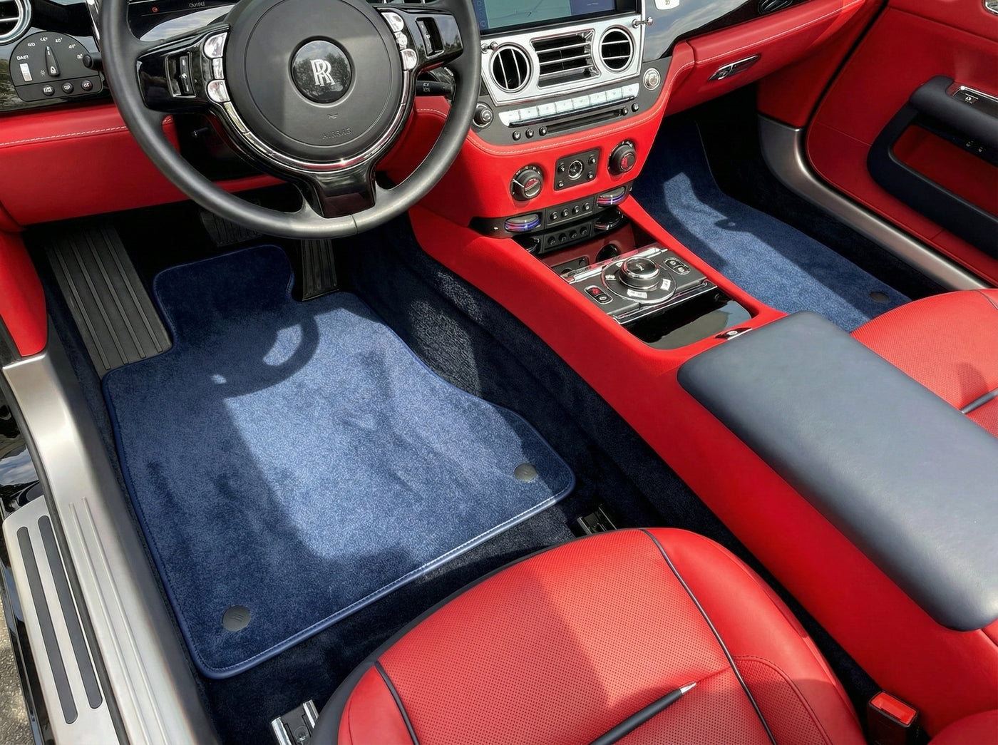 Floor Mats For Rolls Royce Dawn Rr6 2016-2023 Dark Blue