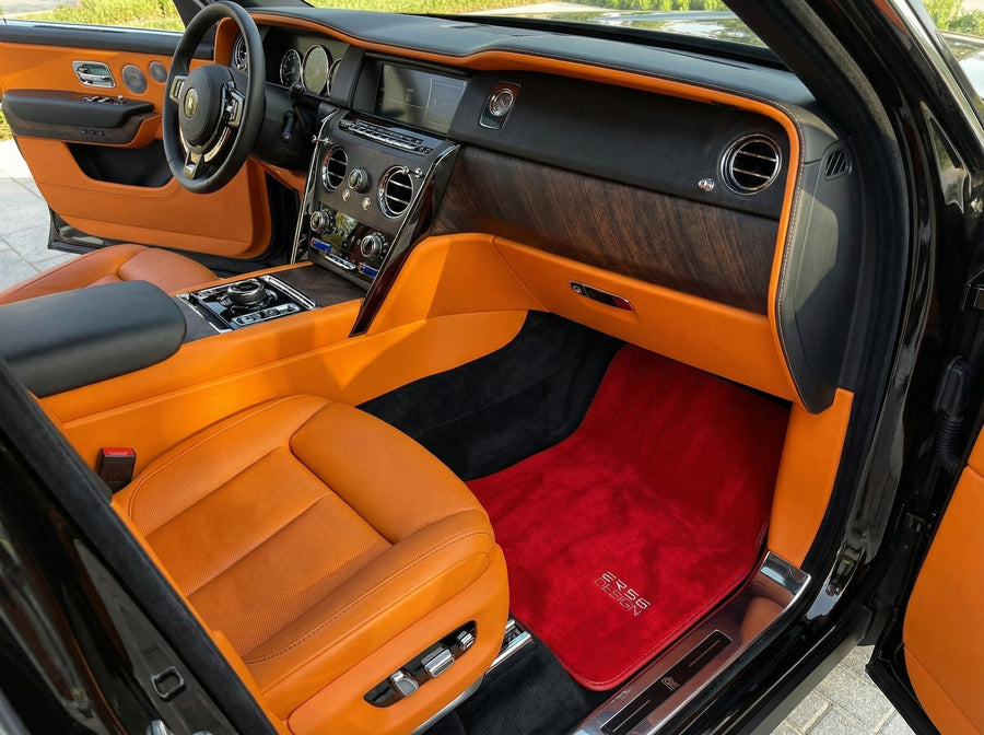 Floor Mats For Rolls Royce Cullinan Rr31 2018-2025 Red ER56 Design