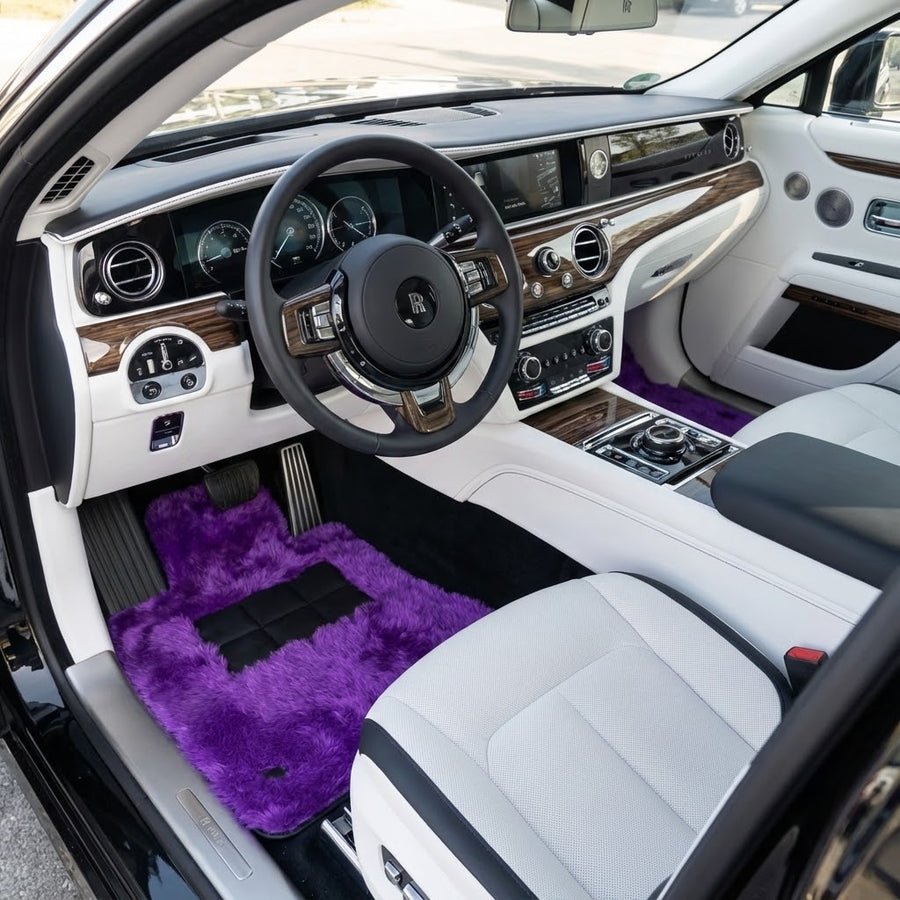 Violet Sheepskin Floor Mats for Rolls-Royce Spectre (2023-2024)