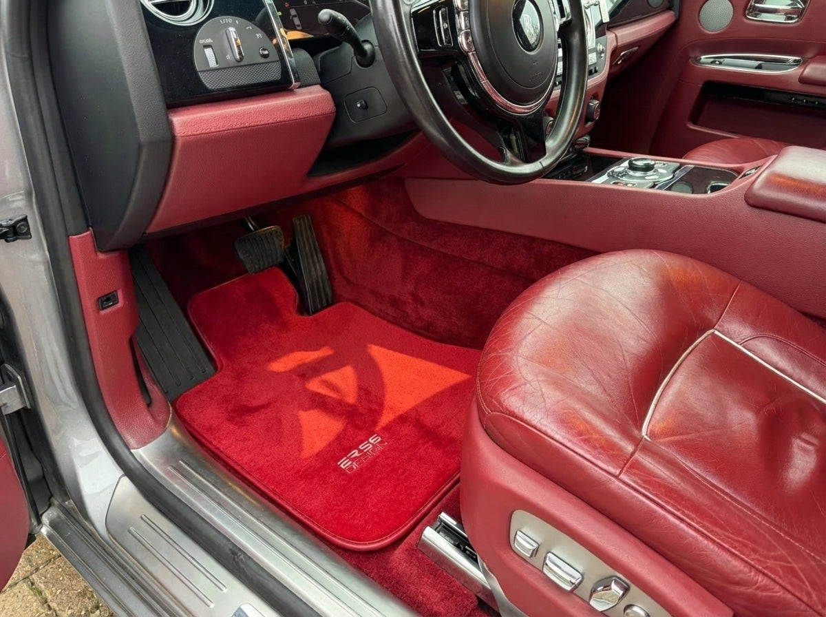 Floor Mats For Rolls Royce Ghost Series I (2010–2020) Red ER56 Design