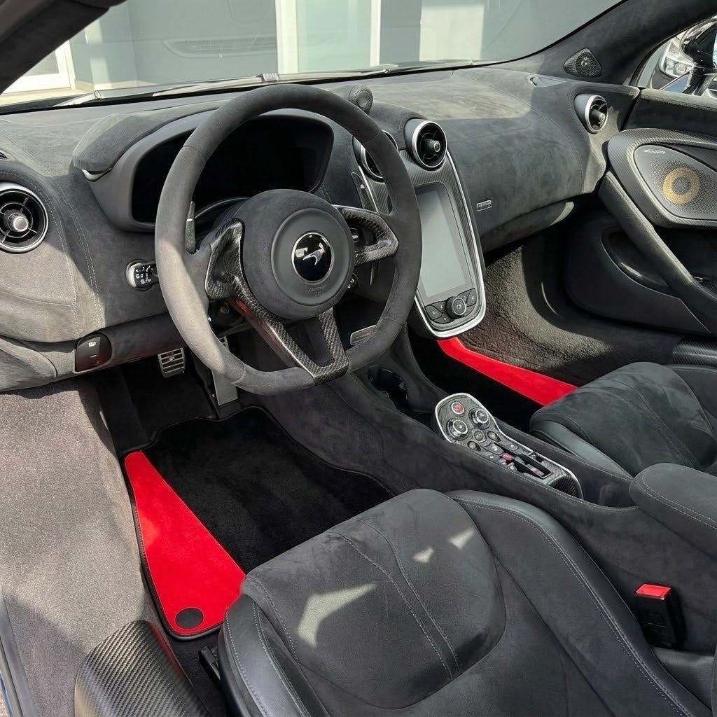 Interior look of floor mats for McLaren 600 LT (2018-2020)