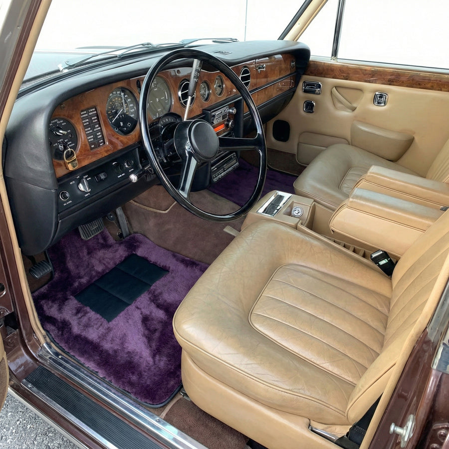 Purple Sheepskin Floor Mats for Rolls-Royce Shadow (1965-1977)