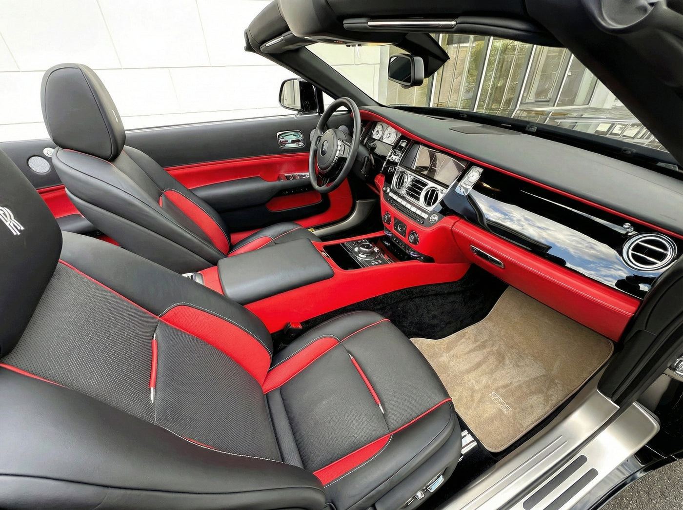 Floor Mats For Rolls Royce Dawn Rr6 2016-2023 Beige ER56 Design