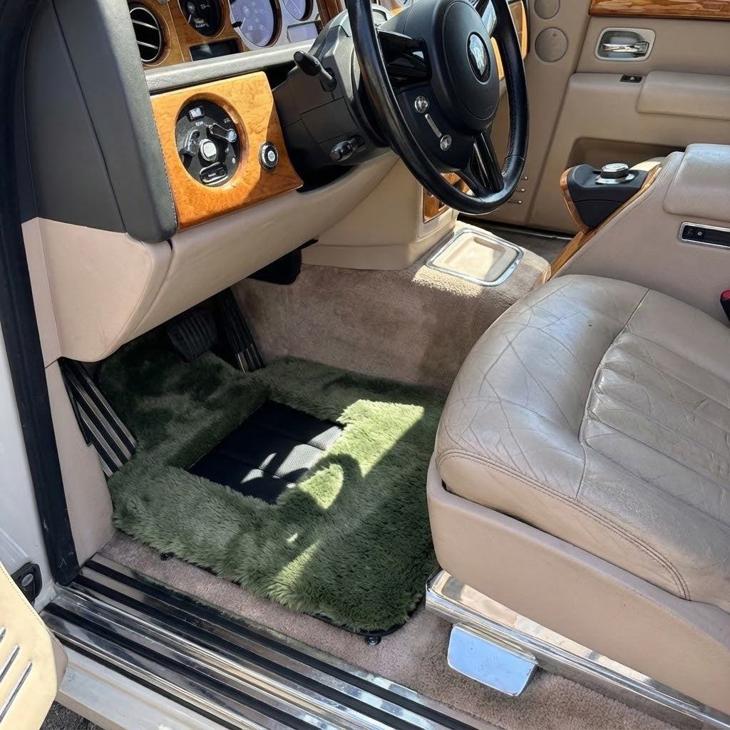 Light Green Sheepskin Floor Mats for Rolls-Royce Phantom VIII (2017-2024)