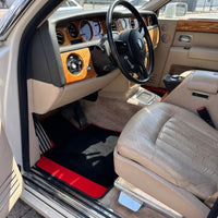 Custom Floor Mats for Rolls Royce Phantom Drophead Coupe with Red Alcantara
