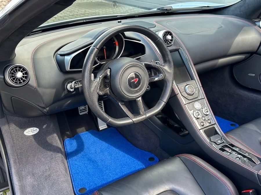 Floor Mats For McLaren MP4-12C (2011–2014) Blue Tailored Carpets Set AutoWin