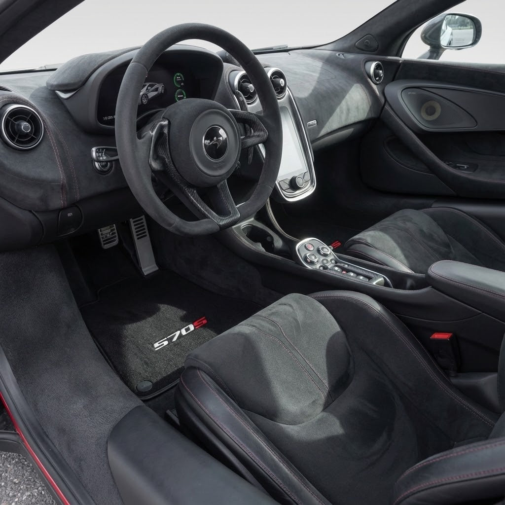 Black Floor Mats for McLaren 570S Tailored Carpets Set AutoWin