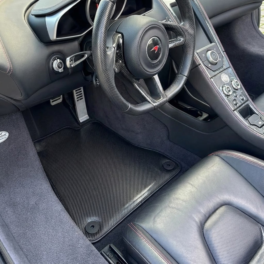 Floor Mats For McLaren MP4-12C (2011–2014) Black Tailored Carpets Set AutoWin