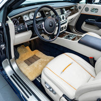 Natural Color Medical Sheepskin Floor Mats for Rolls Royce Dawn | Relugan