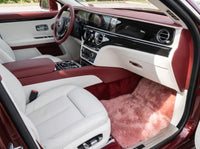 Pink Sheepskin Floor Mats For Rolls Royce Spectre (2023-2024) Design Brand