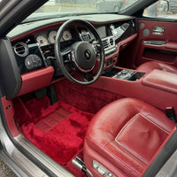 Red Sheepskin Floor Mats For Rolls Royce Ghost Series I (2010–2020) Er56 Design Brand