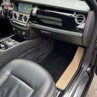 Custom Black Floor Mats for Rolls Royce Ghost Series I (2010–2020) With Beige Leather